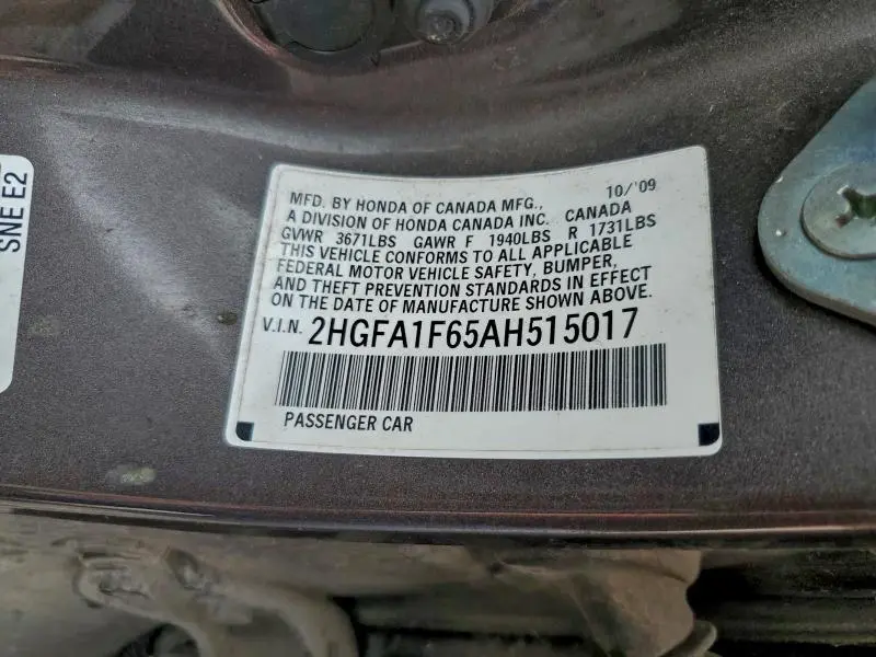 2010 HONDA CIVIC LX-S  