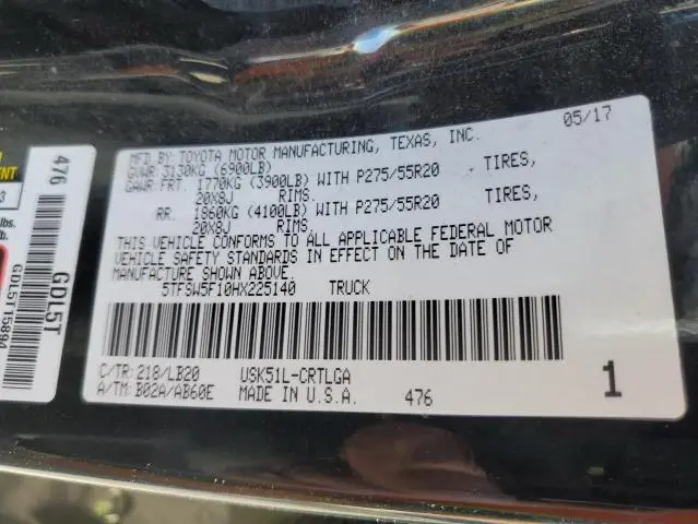 2017 TOYOTA TUNDRA DOUBLE CAB LIMITED  