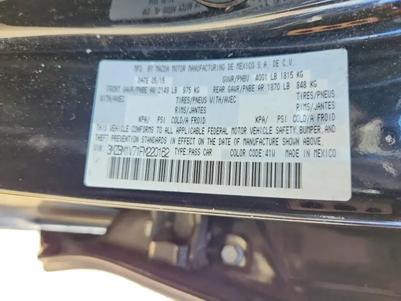 2015 MAZDA 3 TOURING  