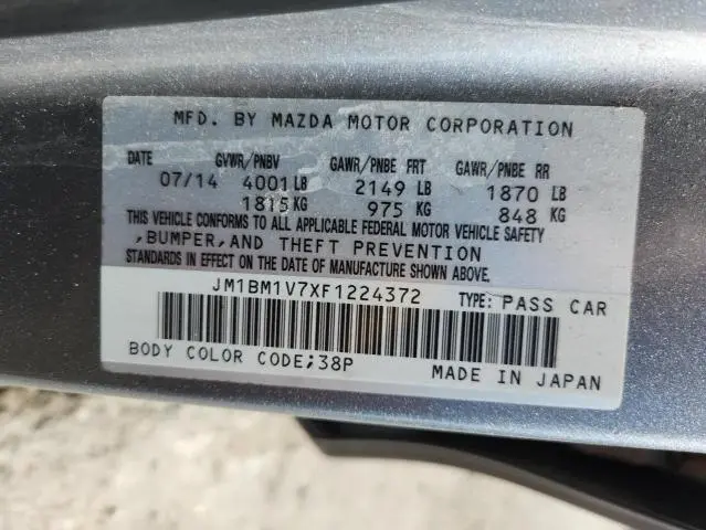 2015 MAZDA 3 TOURING  