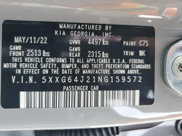 2022 KIA K5 GT LINE