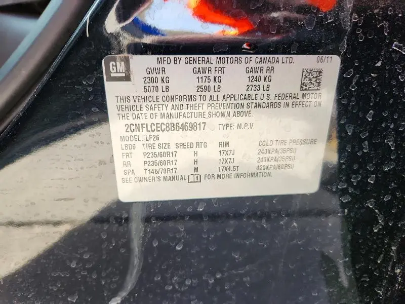 2011 CHEVROLET EQUINOX LS  