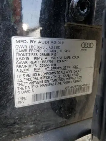 2017 AUDI Q7 PREMIUM  