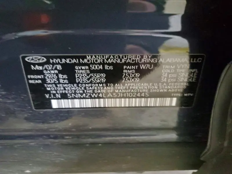 2018 HYUNDAI SANTA FE   