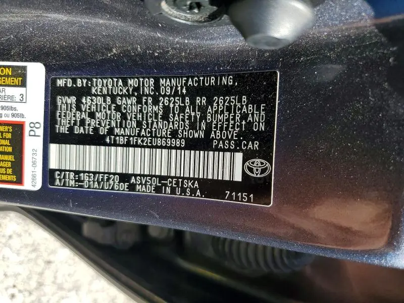 2014 TOYOTA CAMRY SE SPORT  