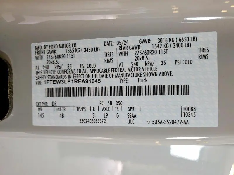 2024 FORD F150 XLT  