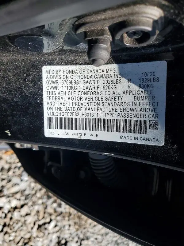 2020 HONDA CIVIC DX  