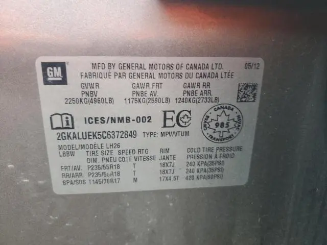 2012 GMC TERRAIN SLT  