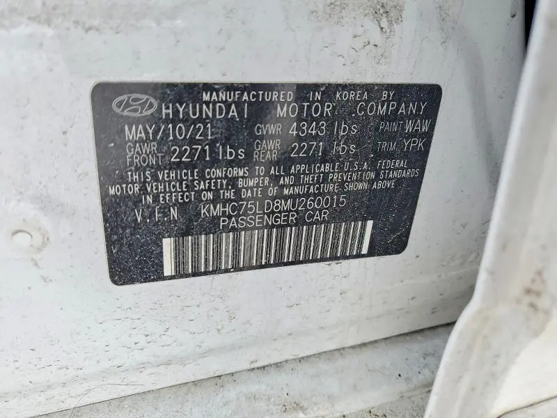 2021 HYUNDAI IONIQ SEL  