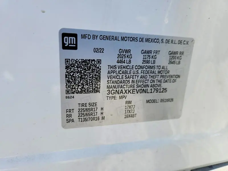 2022 CHEVROLET EQUINOX LT  