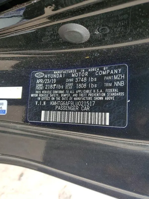 2020 HYUNDAI VELOSTER 2.0L  