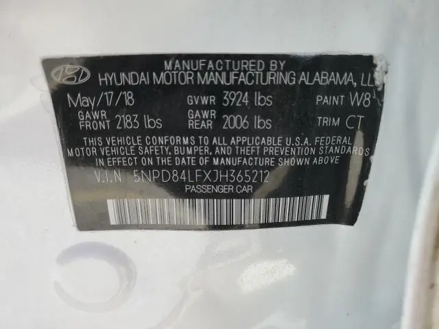 2018 HYUNDAI ELANTRA SEL