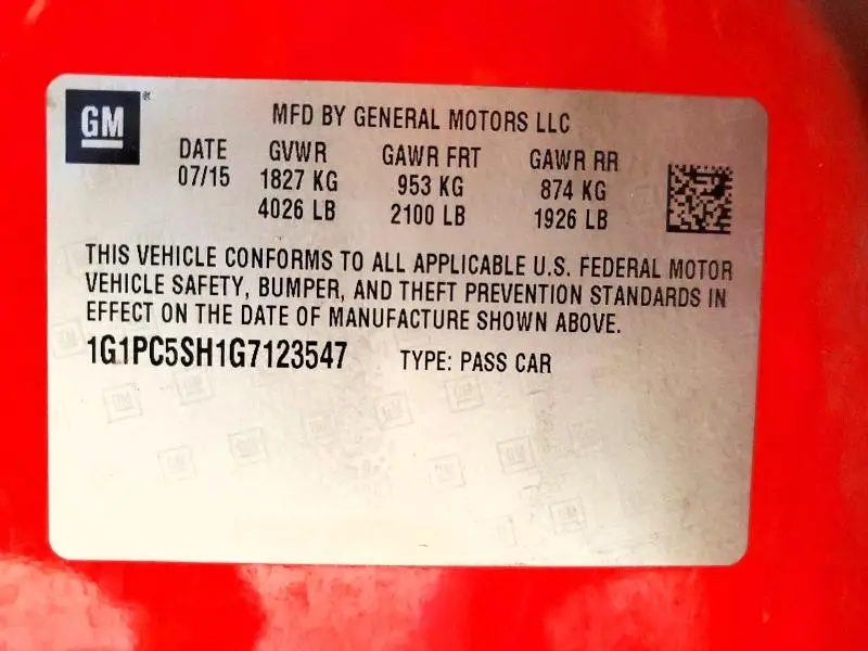 2016 CHEVROLET CRUZE LIMITED LS  