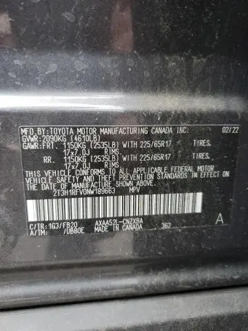 2022 TOYOTA RAV4 LE  