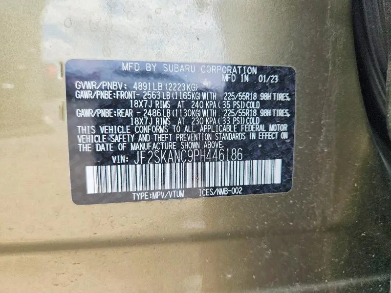 2023 SUBARU FORESTER LIMITED  
