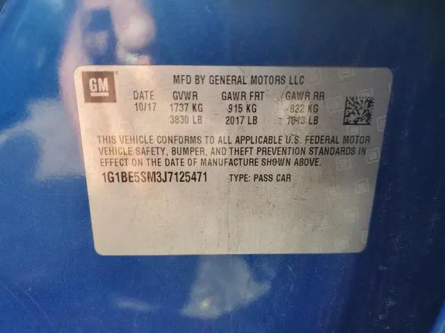 2018 CHEVROLET CRUZE LT  