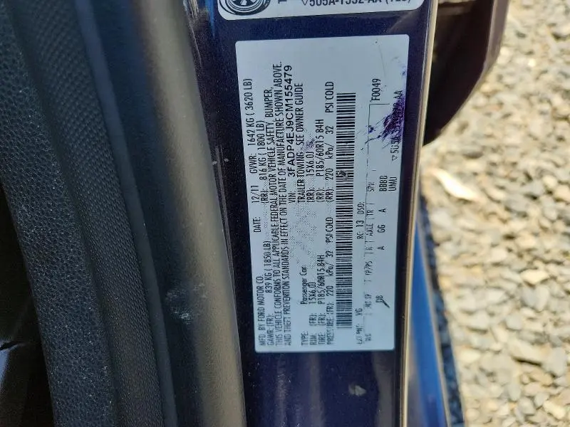 2012 FORD FIESTA SE  