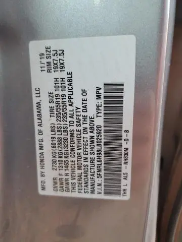 2020 HONDA ODYSSEY ELITE  
