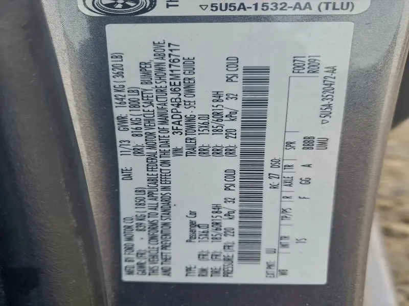 2014 FORD FIESTA   