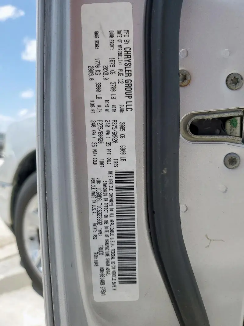 2012 DODGE RAM 1500 SLT  