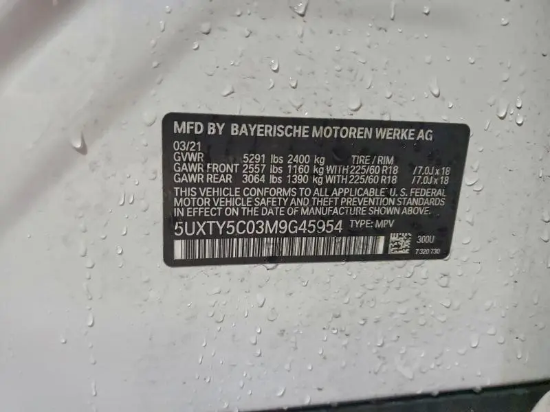 2021 BMW X3 XDRIVE30I  