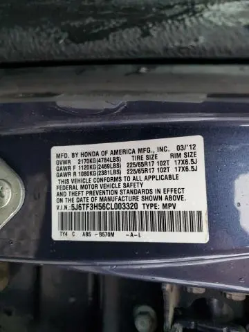 2012 HONDA CROSSTOUR EXL  