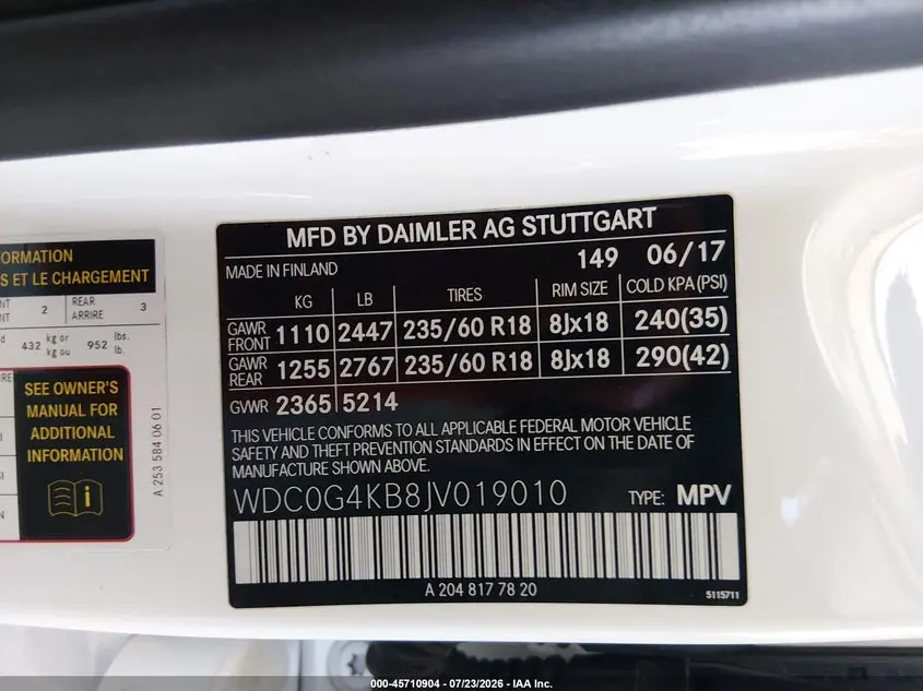 2018 MERCEDES-BENZ GLC 300 4MATIC