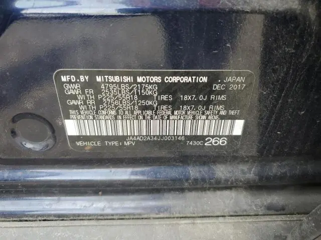 2018 MITSUBISHI OUTLANDER ES  