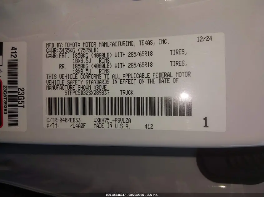 2025 TOYOTA TUNDRA HYBRID TRD PRO HYBRID CREWMAX 5.5' BED