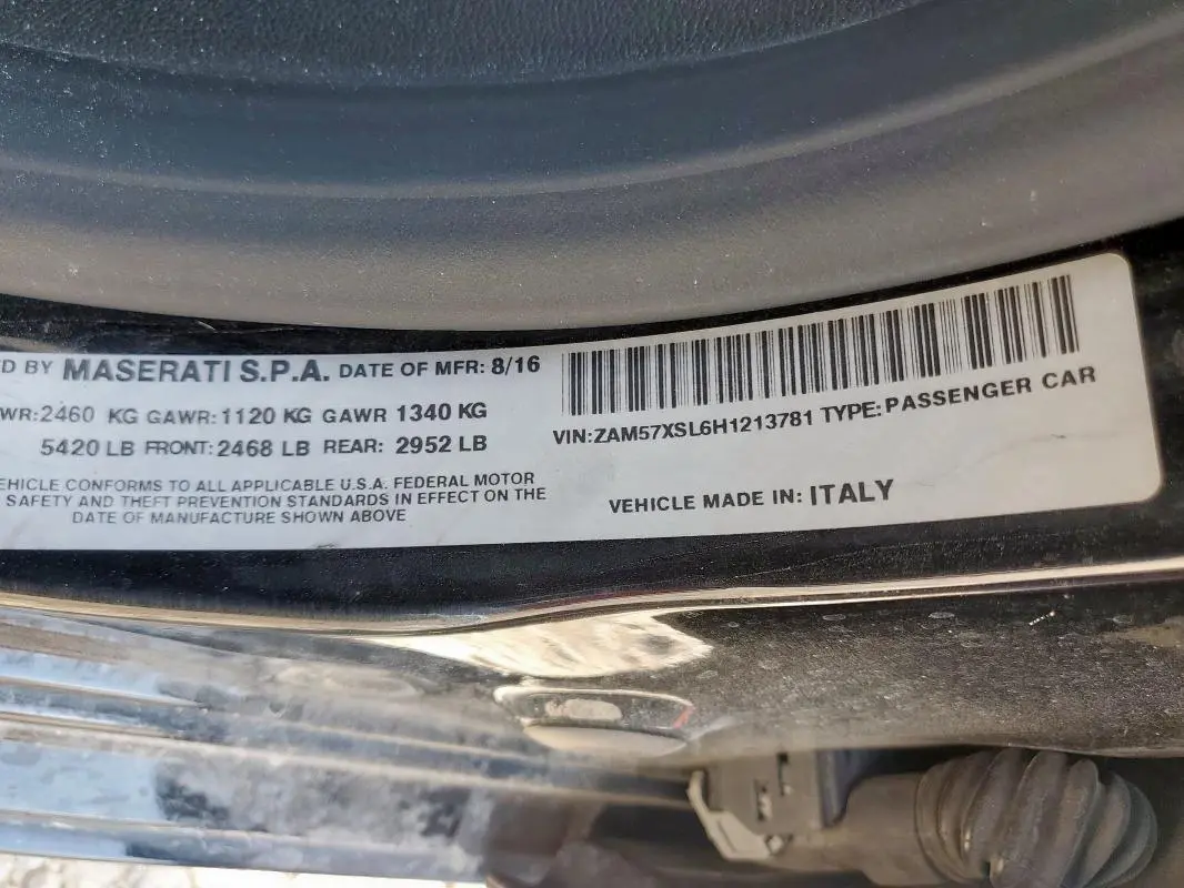 2017 MASERATI GHIBLI LUXURY  