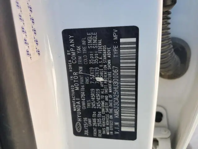 2017 HYUNDAI TUCSON LIMITED  