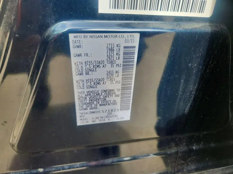 2015 INFINITI QX60 BASE  