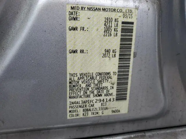 2015 NISSAN ALTIMA 2.5  