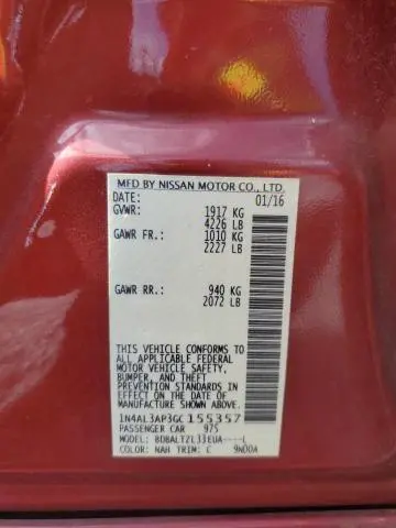 2016 NISSAN ALTIMA 2.5  
