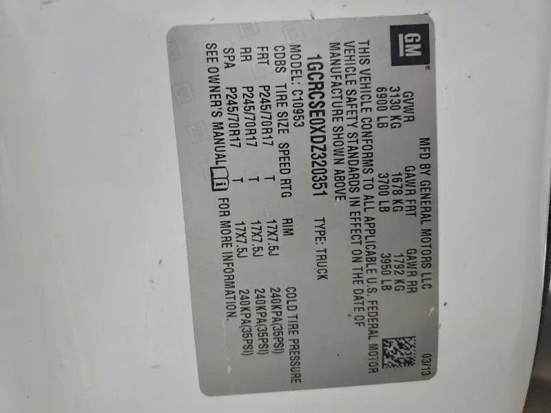 2013 CHEVROLET SILVERADO C1500 LT  