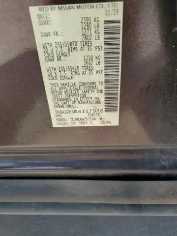 2020 NISSAN MURANO SL