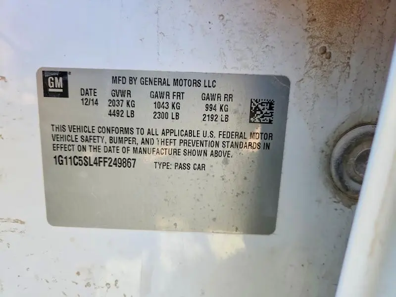 2015 CHEVROLET MALIBU 1LT  