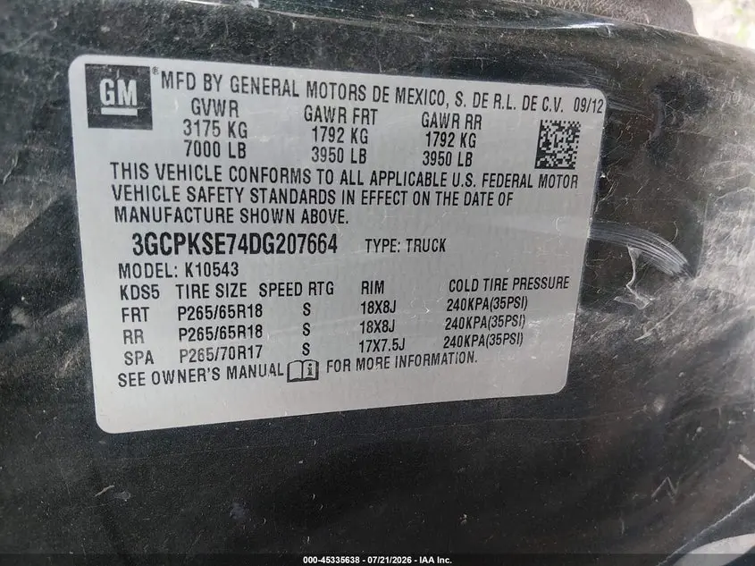 2013 CHEVROLET SILVERADO 1500 LT