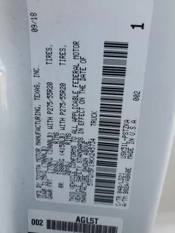 2019 TOYOTA TUNDRA CREWMAX 1794  