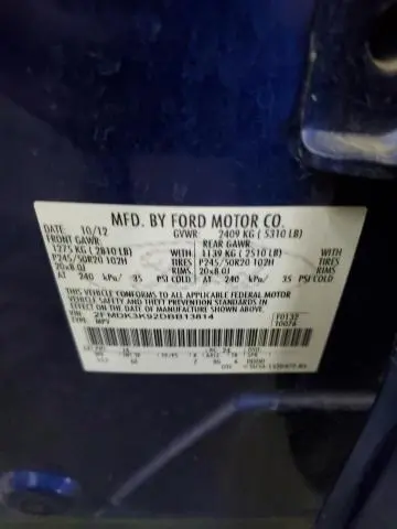 2013 FORD EDGE LIMITED  