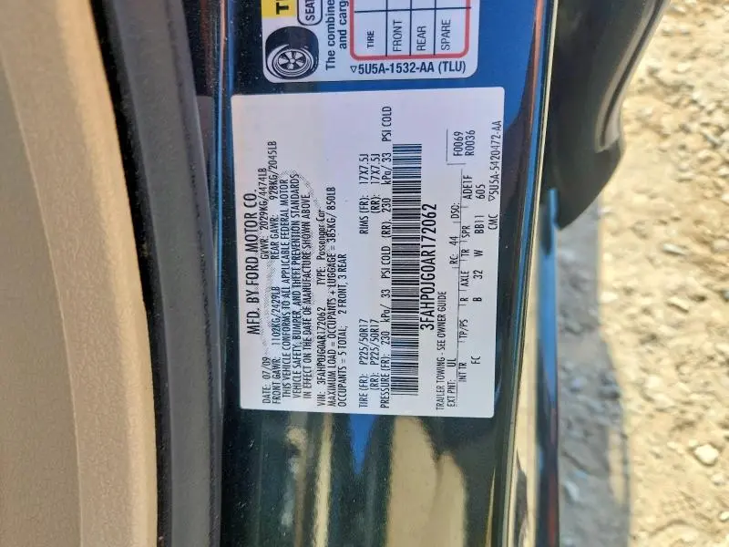 2010 FORD FUSION SEL  