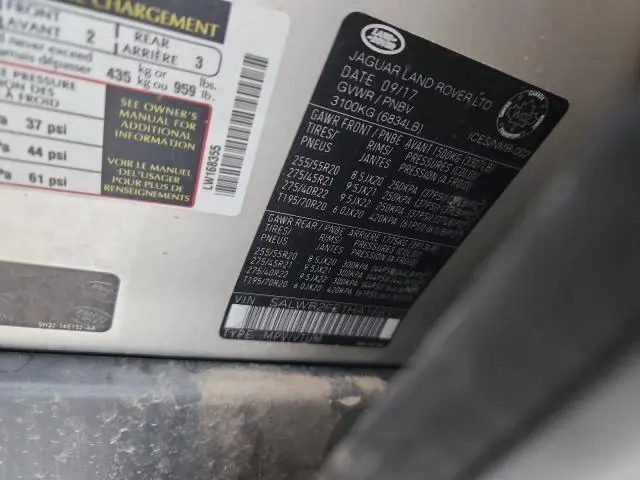 2017 LAND ROVER RANGE ROVER SPORT SC  