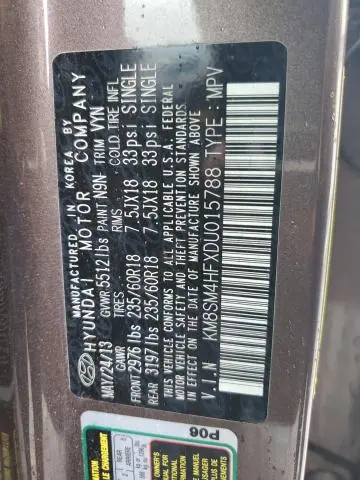 2013 HYUNDAI SANTA FE GLS  
