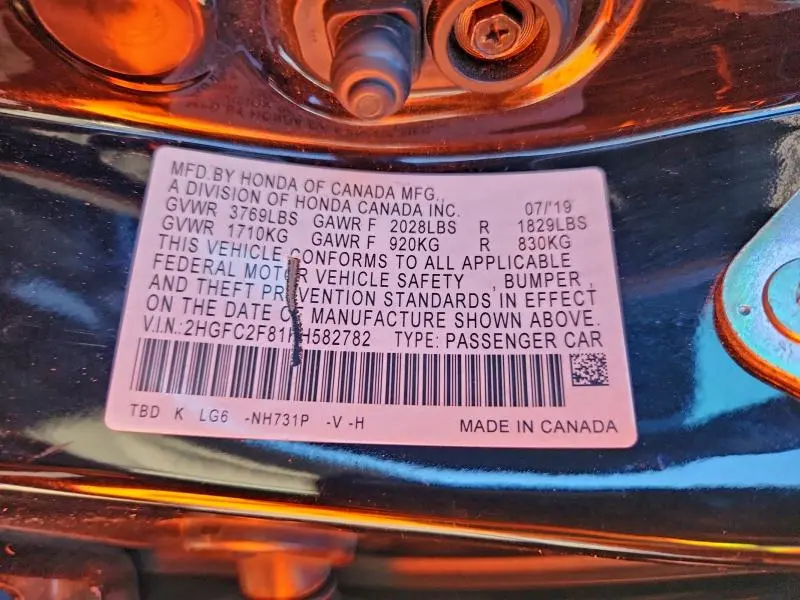 2019 HONDA CIVIC SPORT  