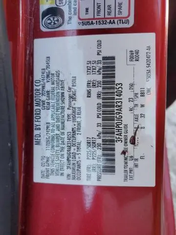 2010 FORD FUSION SEL  