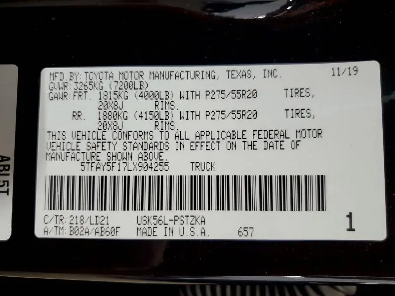 2020 TOYOTA TUNDRA 1794 EDITION  