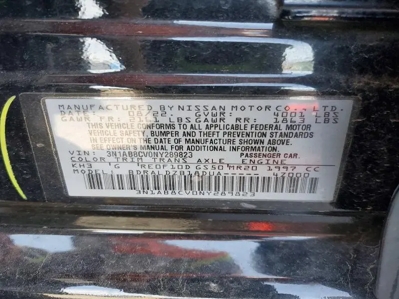 2022 NISSAN SENTRA SV  