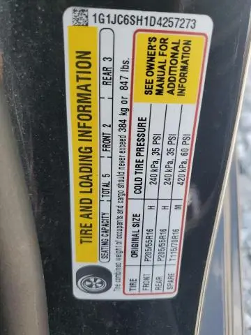 2013 CHEVROLET SONIC LT  