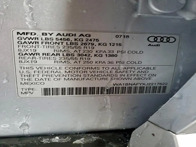 2018 AUDI Q5 PREMIUM PLUS  