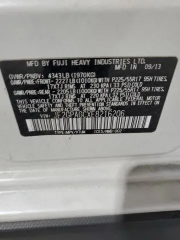 2014 SUBARU XV CROSSTREK 2.0 LIMITED  